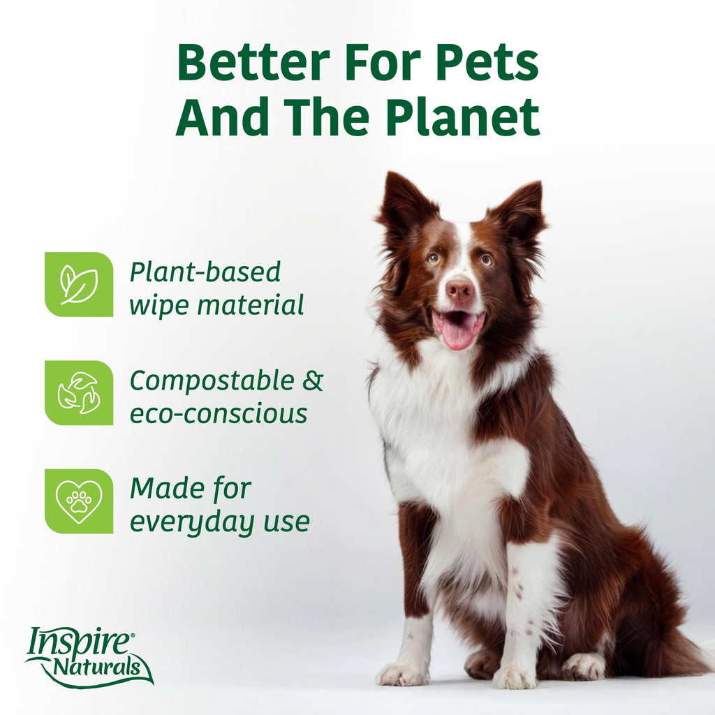 Deodorising pet wipes for dogs and cats