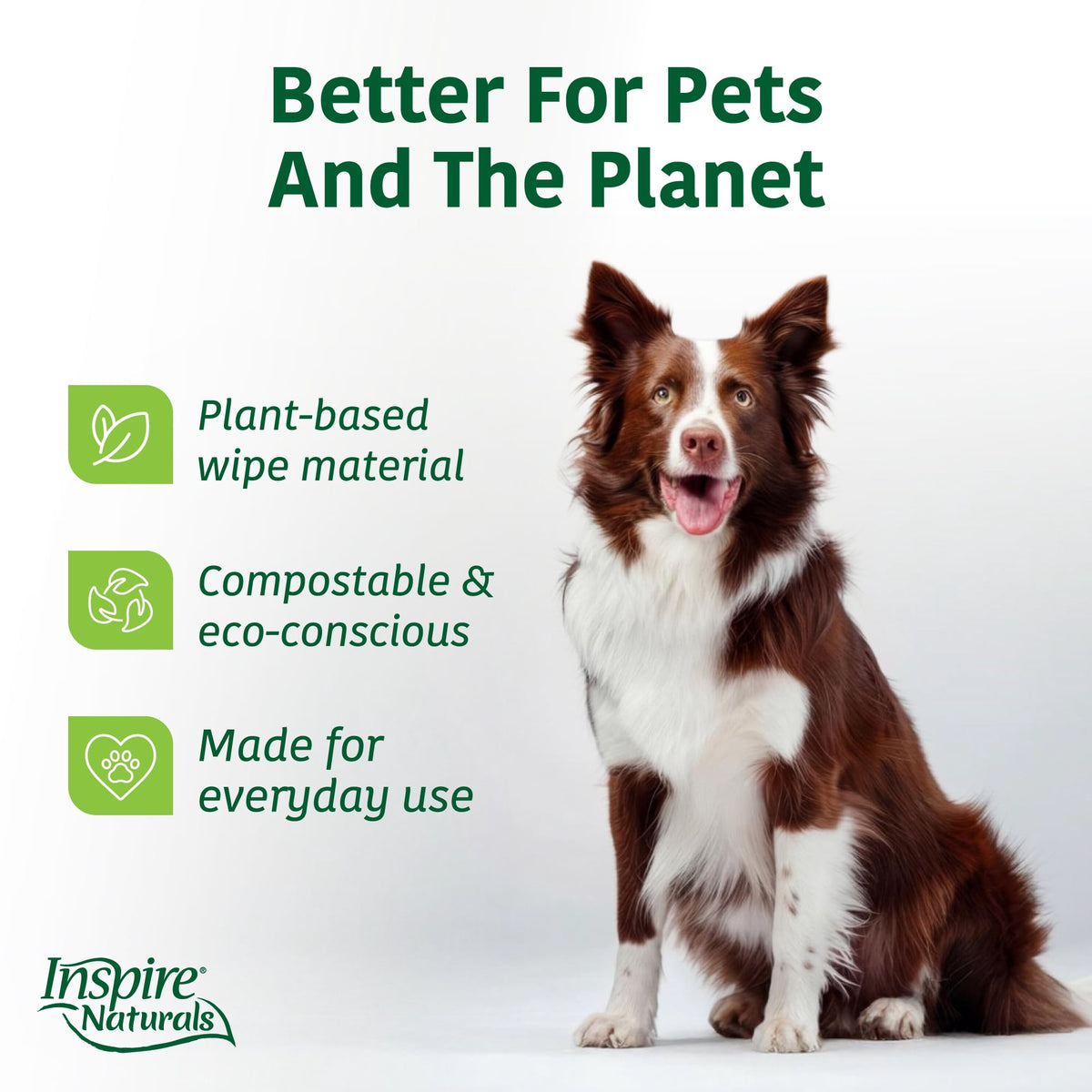 Deodorising pet wipes for dogs and cats