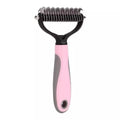 Double Sided Stainless Steel Pet Deshedding Brush Dog Grooming Comb for Shedding and Dematting - Efficient Pet Care Tool