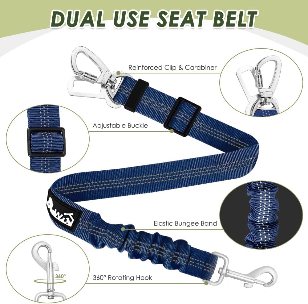 Ultimate Dog Car Harness & Seat Belt Set - Safe and Comfortable Travel for Medium Dogs