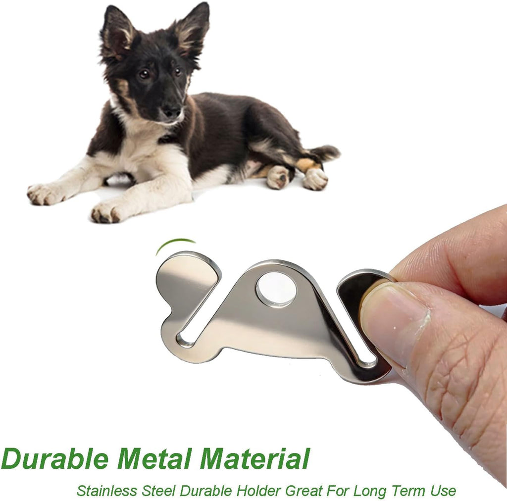 Stylish Red Dog Poop Bag Holder with Metal Clip - Convenient 2-Pack Waste Bag Dispenser