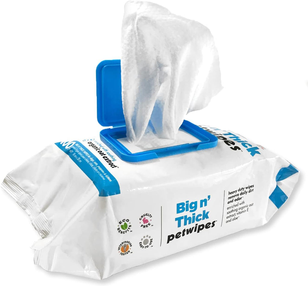 Ultimate Pet Wipes for Dogs and Cats - 400 Large Cleansing Wipes for Ears, Face, Body & More - Perfect for Home or Travel - 4 Packs of 100 Wipes