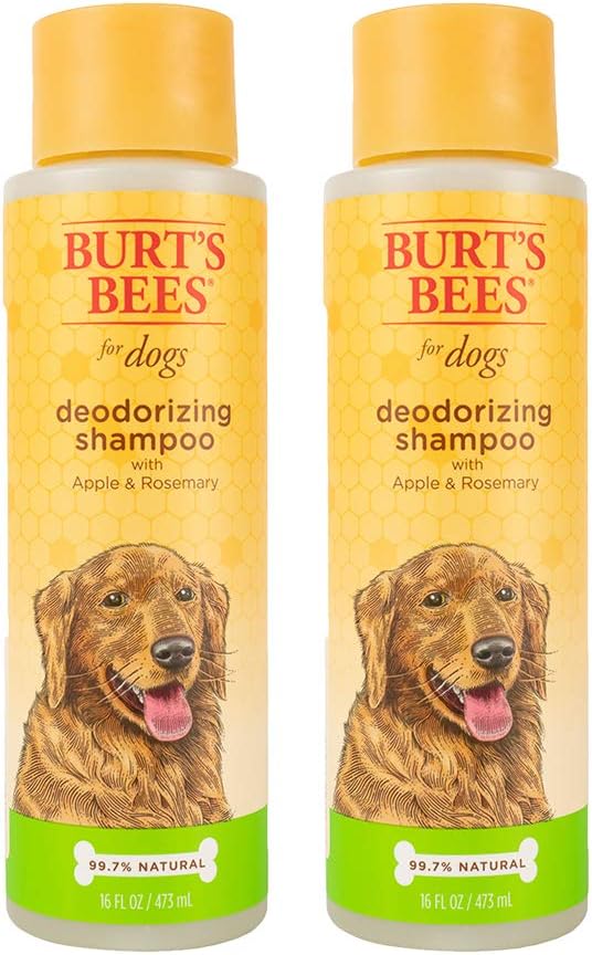 Gentle Deodorizing Dog Shampoo with Apple & Rosemary – 16 Oz, 2-Pack for Fresh and Clean Coats