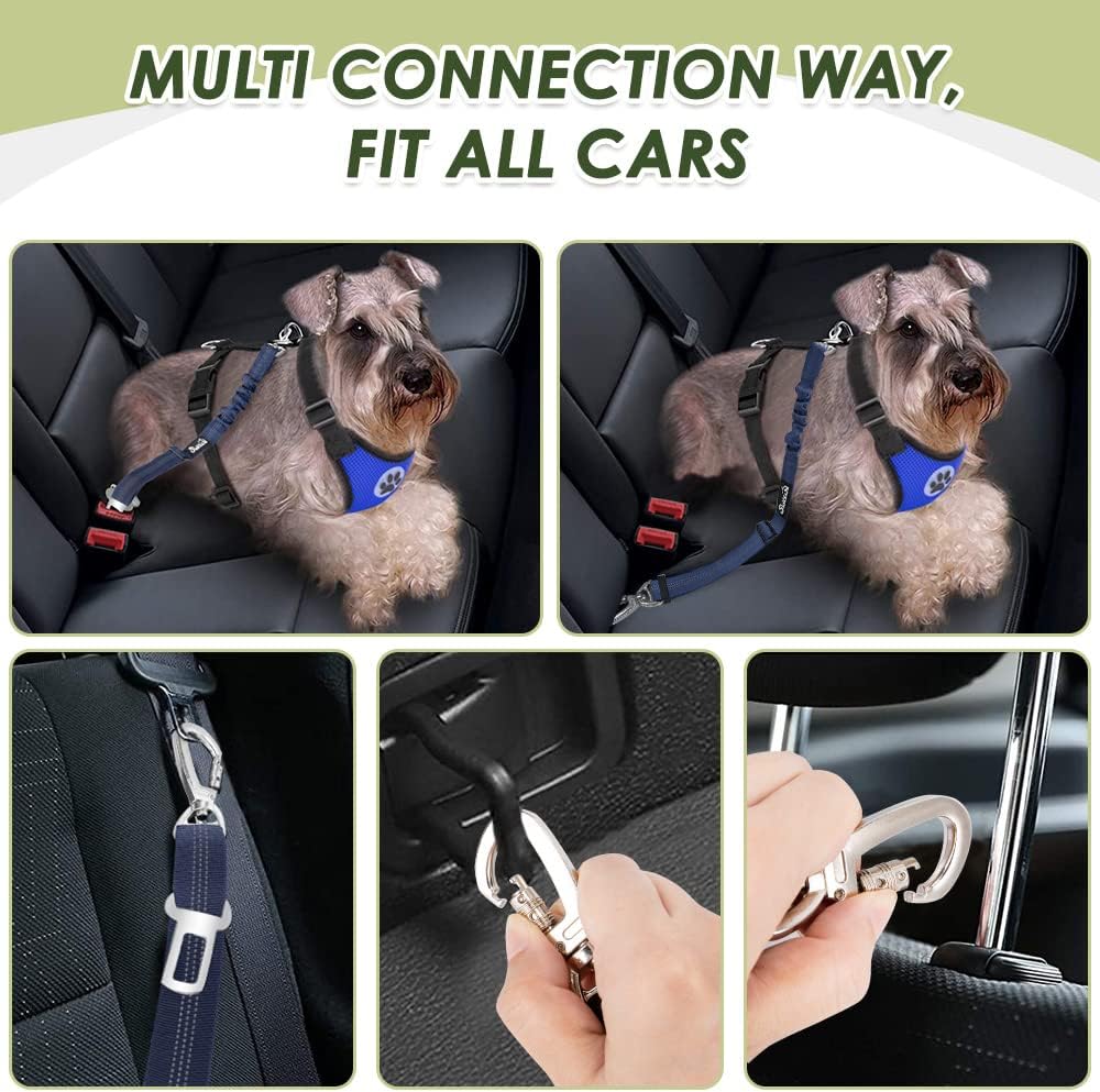 Ultimate Dog Car Harness & Seat Belt Set - Safe and Comfortable Travel for Medium Dogs
