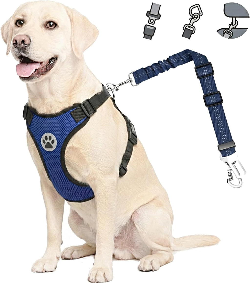 Ultimate Dog Car Harness & Seat Belt Set - Safe and Comfortable Travel for Medium Dogs