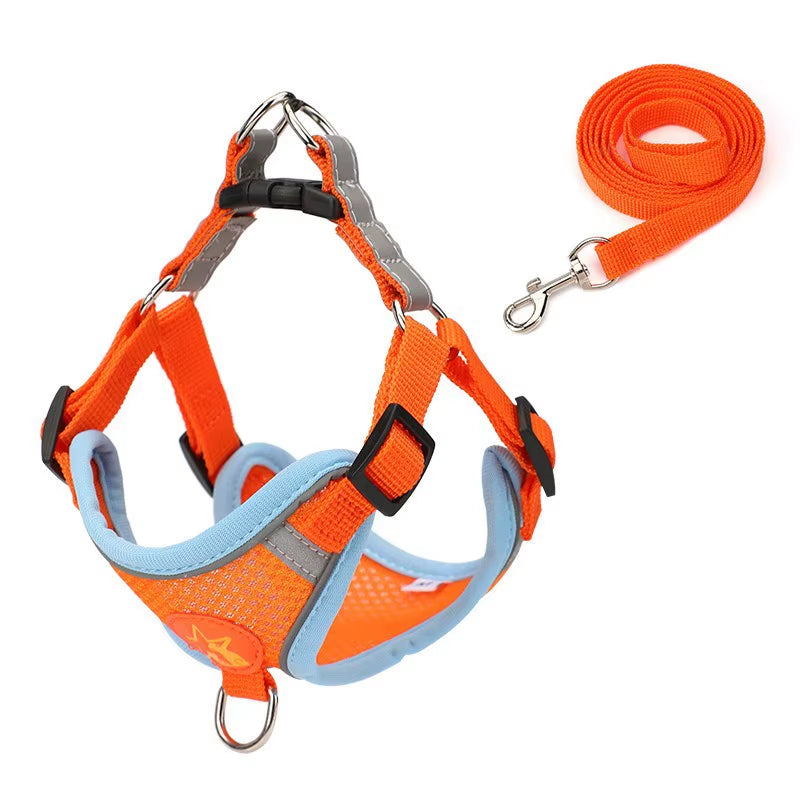 Chest Harness Pet Supplies Accessories Pet Chest Strap Braces Cat Dog Vest Breathable Reflective Walk Dog Chest Back Rope Collar