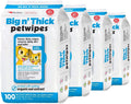 Ultimate Pet Wipes for Dogs and Cats - 400 Large Cleansing Wipes for Ears, Face, Body & More - Perfect for Home or Travel - 4 Packs of 100 Wipes
