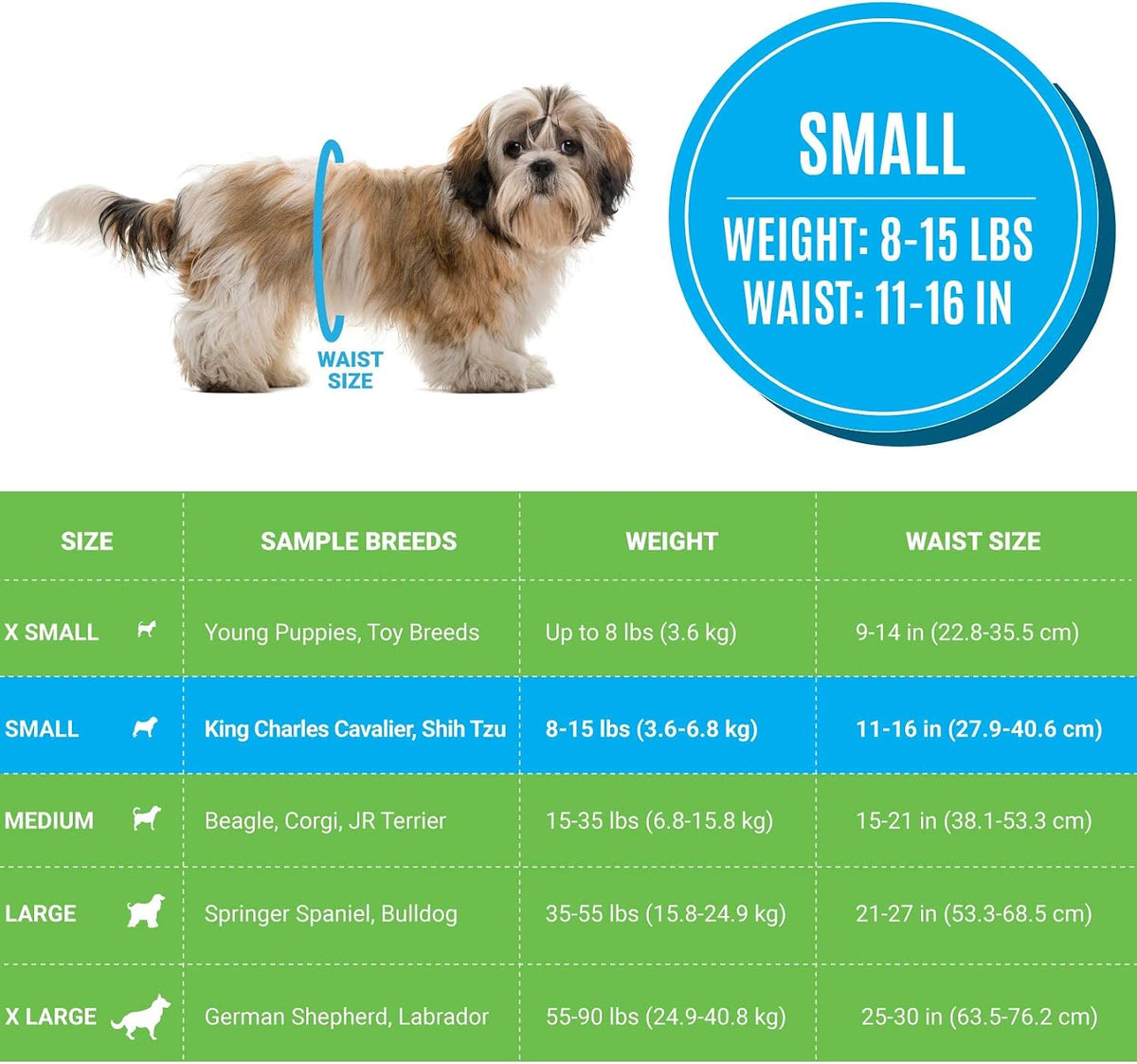 Super Absorbent Disposable Male Dog Diapers - Leak-Proof Pee Wraps for Small Breeds - Adjustable Fit with Wetness Indicator - 20 Count