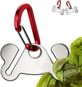 Stylish Red Dog Poop Bag Holder with Metal Clip - Convenient 2-Pack Waste Bag Dispenser
