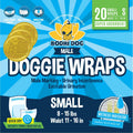 Super Absorbent Disposable Male Dog Diapers - Leak-Proof Pee Wraps for Small Breeds - Adjustable Fit with Wetness Indicator - 20 Count