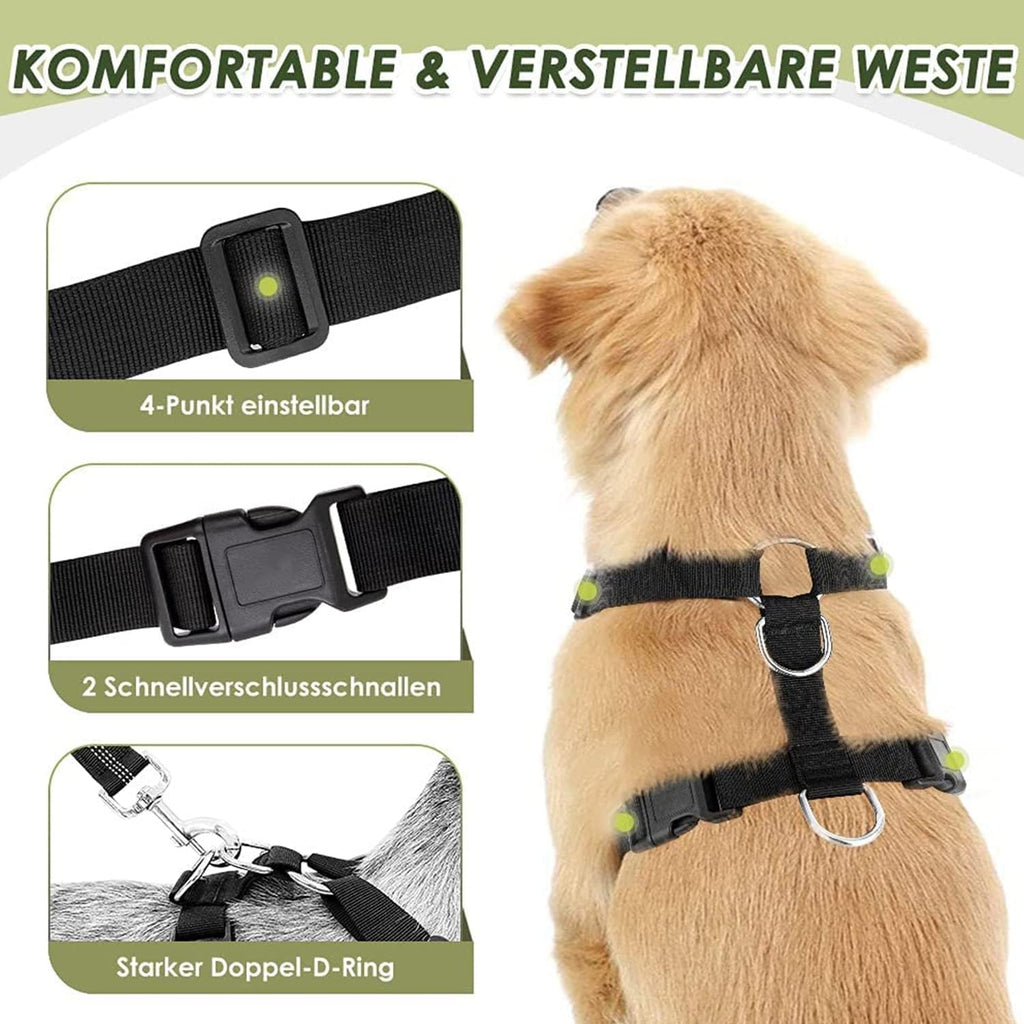 Ultimate Dog Car Harness & Seat Belt Set - Safe and Comfortable Travel for Medium Dogs