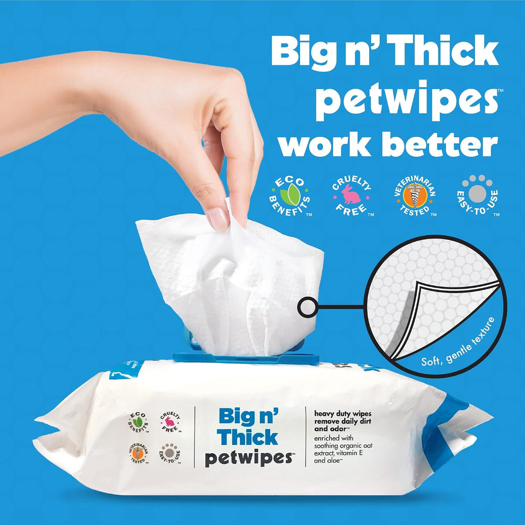 Ultimate Pet Wipes for Dogs and Cats - 400 Large Cleansing Wipes for Ears, Face, Body & More - Perfect for Home or Travel - 4 Packs of 100 Wipes