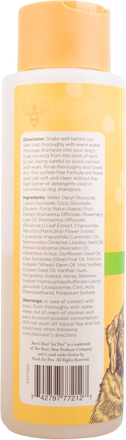 Gentle Deodorizing Dog Shampoo with Apple & Rosemary – 16 Oz, 2-Pack for Fresh and Clean Coats