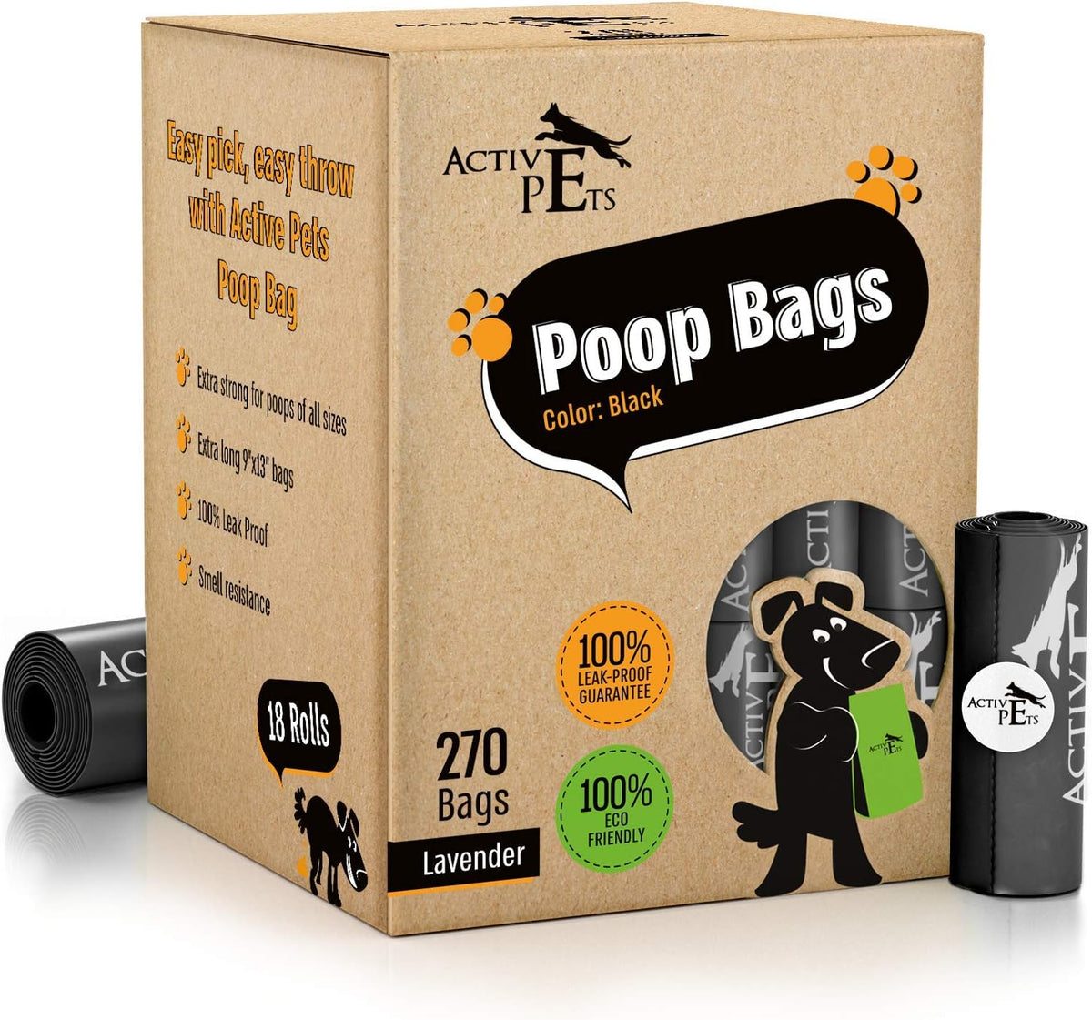 Extra-thick lavender-scented dog waste bags
