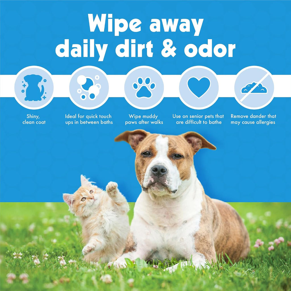 Ultimate Pet Wipes for Dogs and Cats - 400 Large Cleansing Wipes for Ears, Face, Body & More - Perfect for Home or Travel - 4 Packs of 100 Wipes