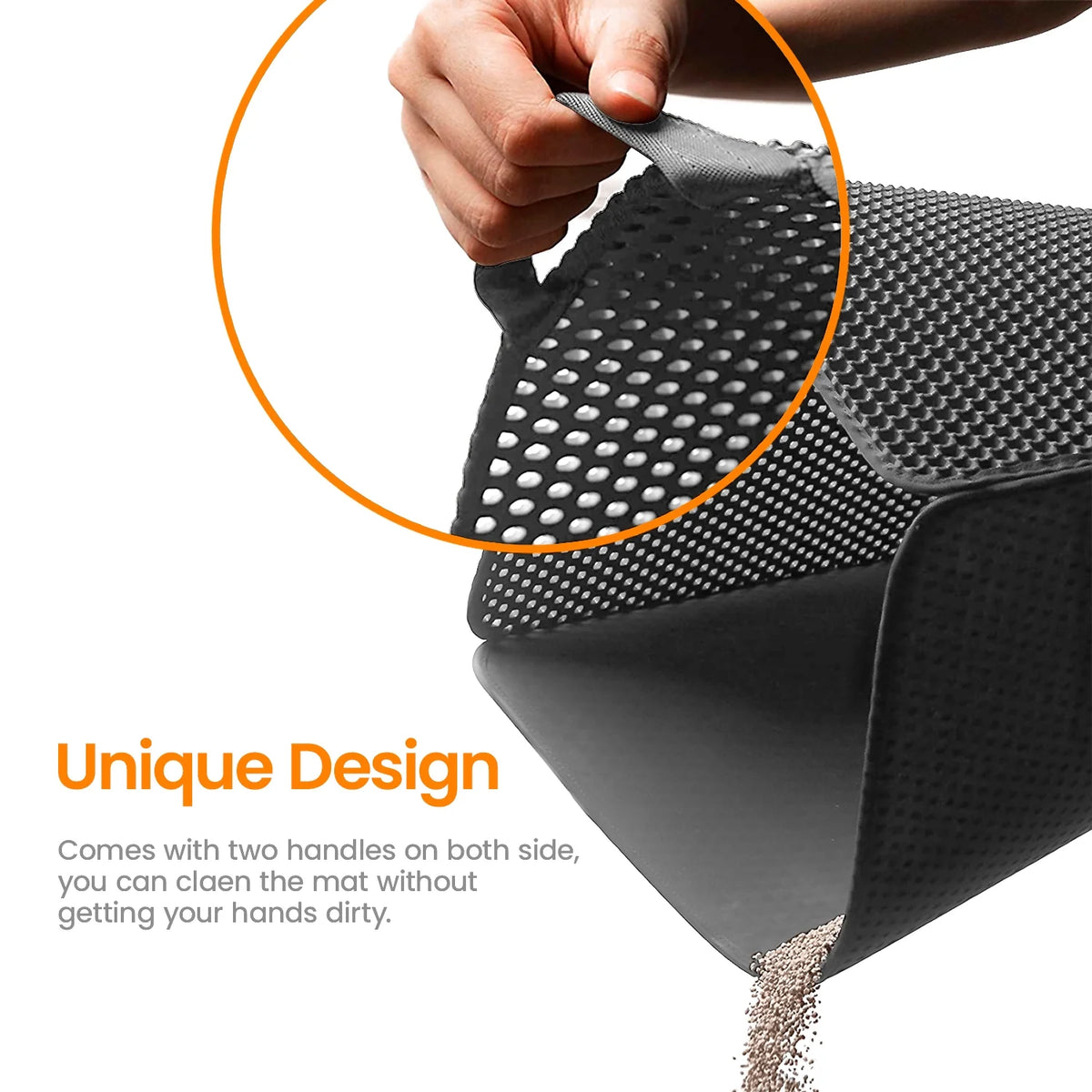 Cat Litter Mat - 30"X24" Honeycomb Double Layer, Urine Waterproof, and Easy to Clean