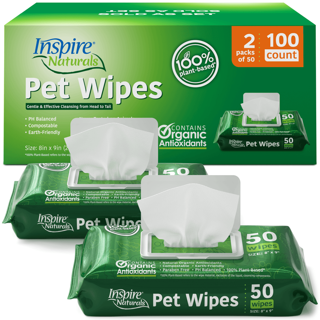 Deodorising pet wipes for dogs and cats