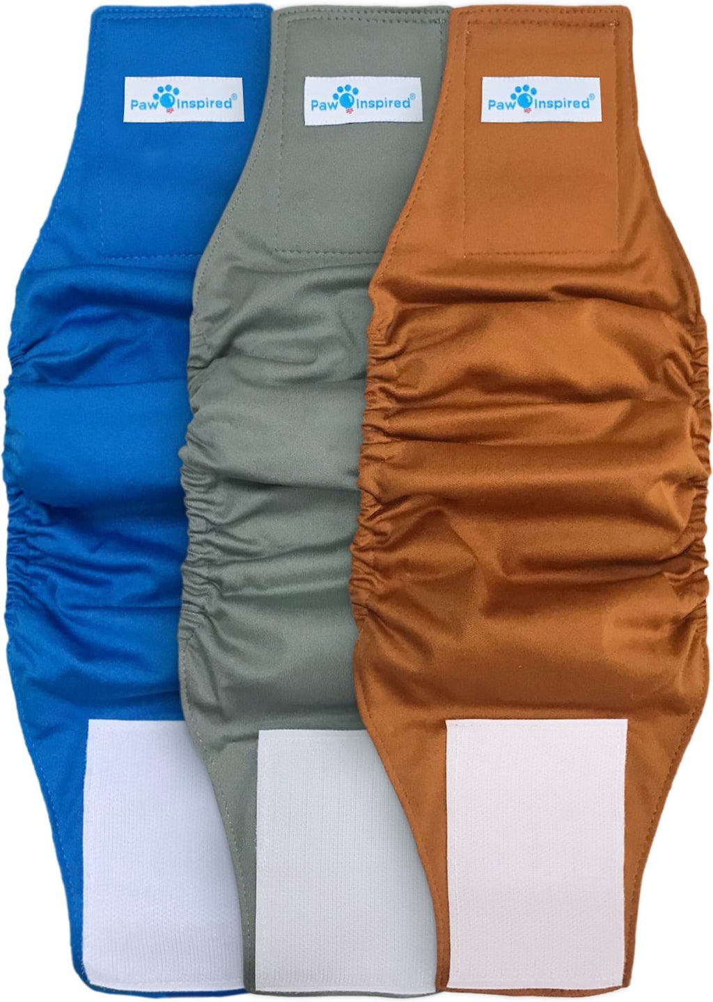 Reusable Male Dog Diapers, Washable Belly Bands for Male Dogs, Dog Wraps for Incontinence (Small (3Ct), Assorted (White Lining))