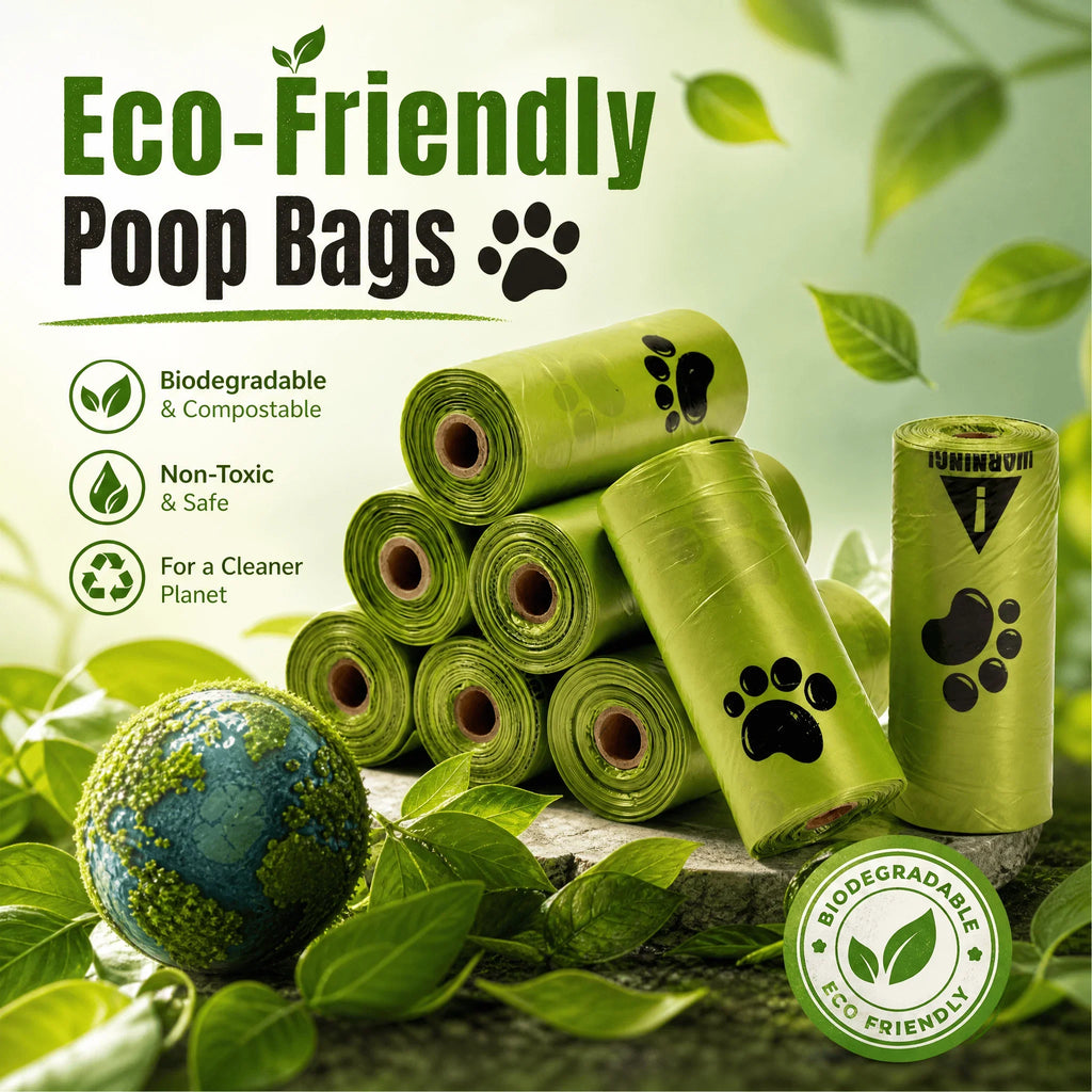 Thick leak-proof dog poop bags, 10 rolls