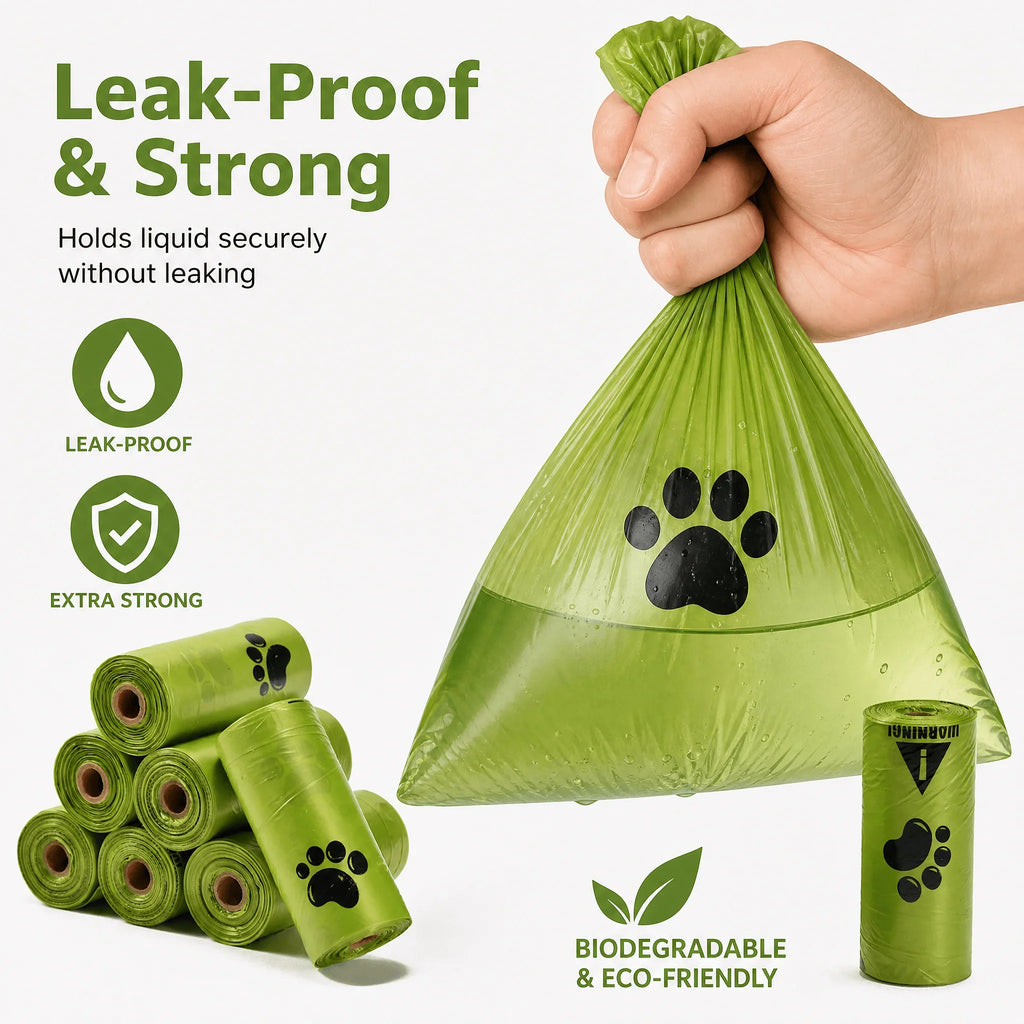 Thick leak-proof dog poop bags, 10 rolls