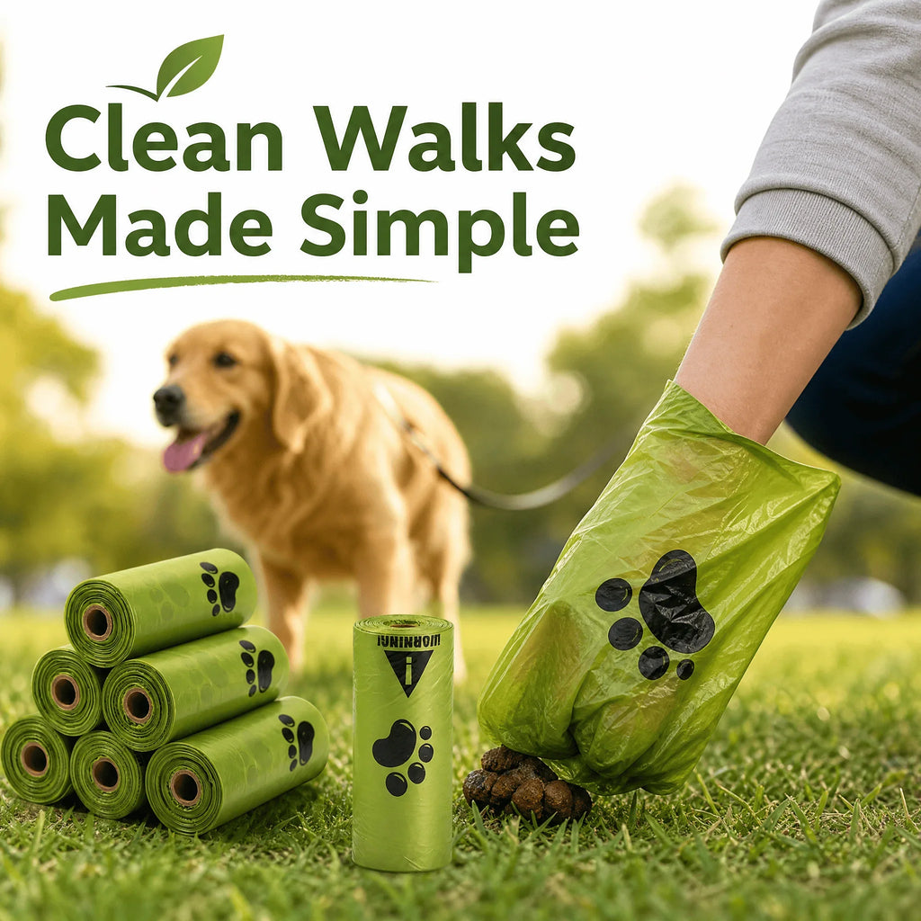 Thick leak-proof dog poop bags, 10 rolls