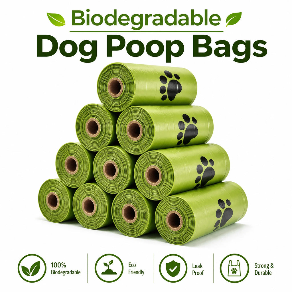 Thick leak-proof dog poop bags, 10 rolls