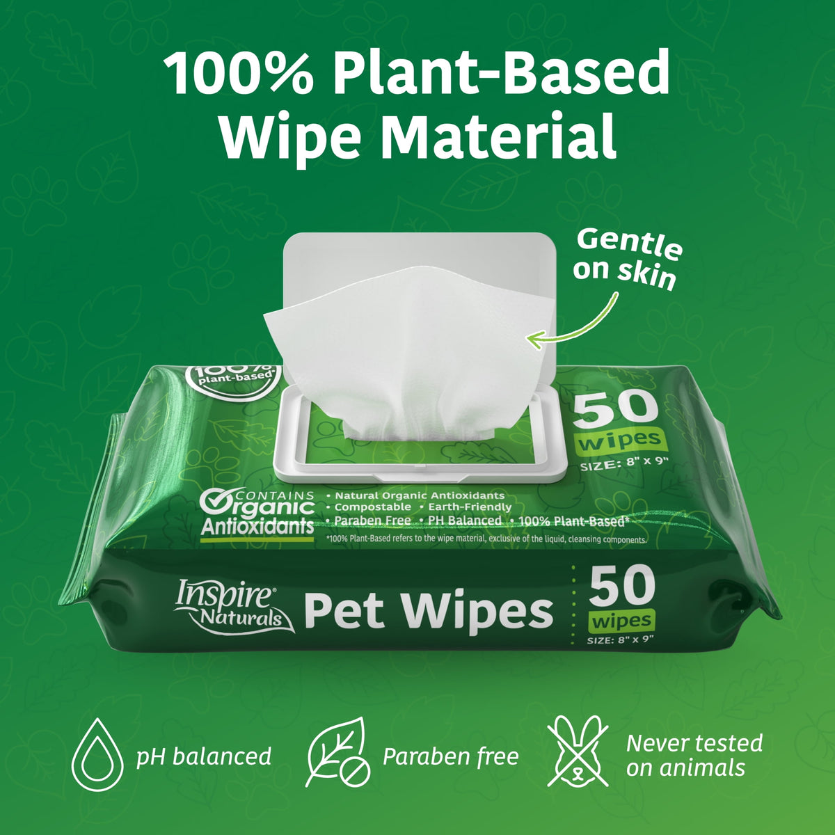 Deodorising pet wipes for dogs and cats