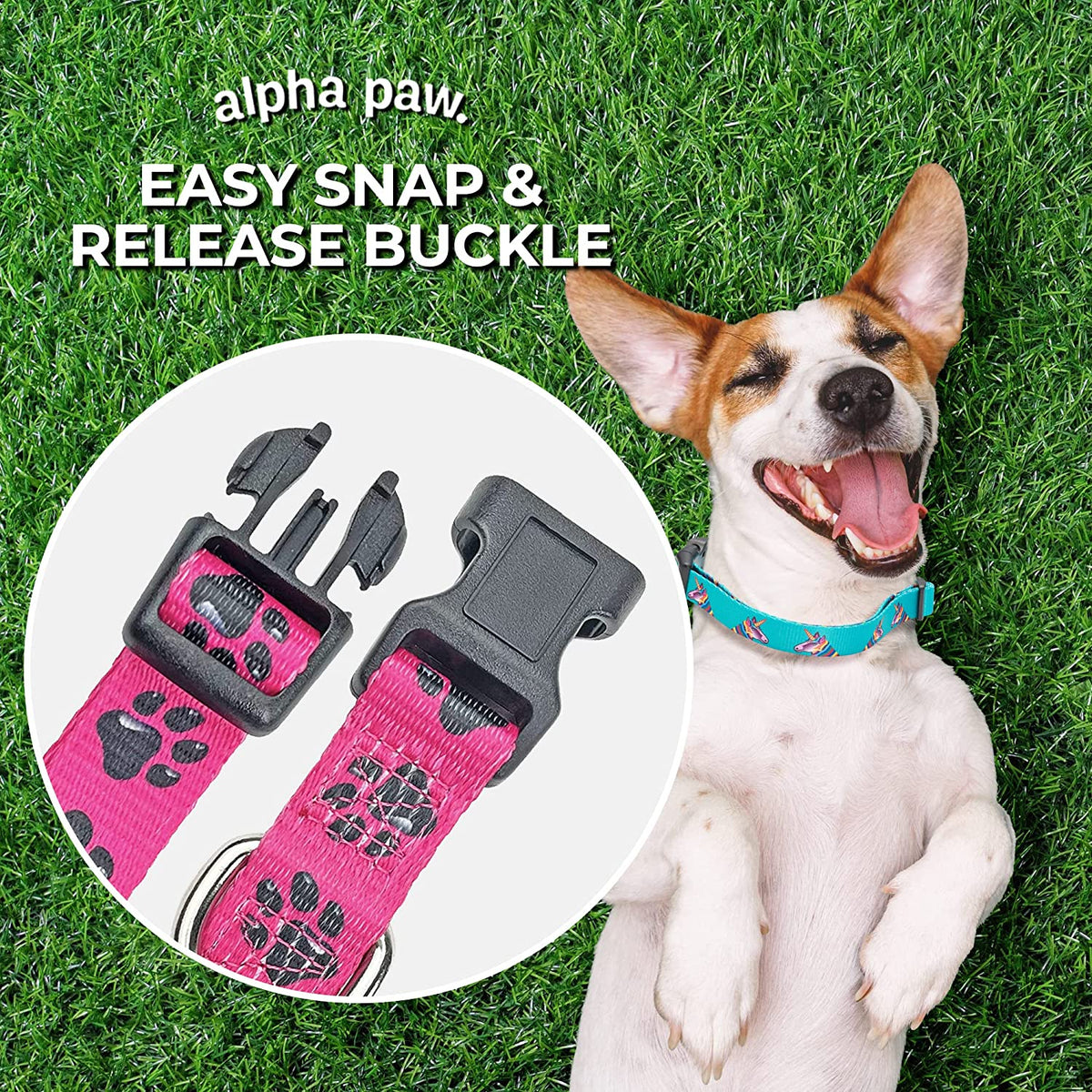 Animal Bug Themed Dog Collar (Unicorn, Large)