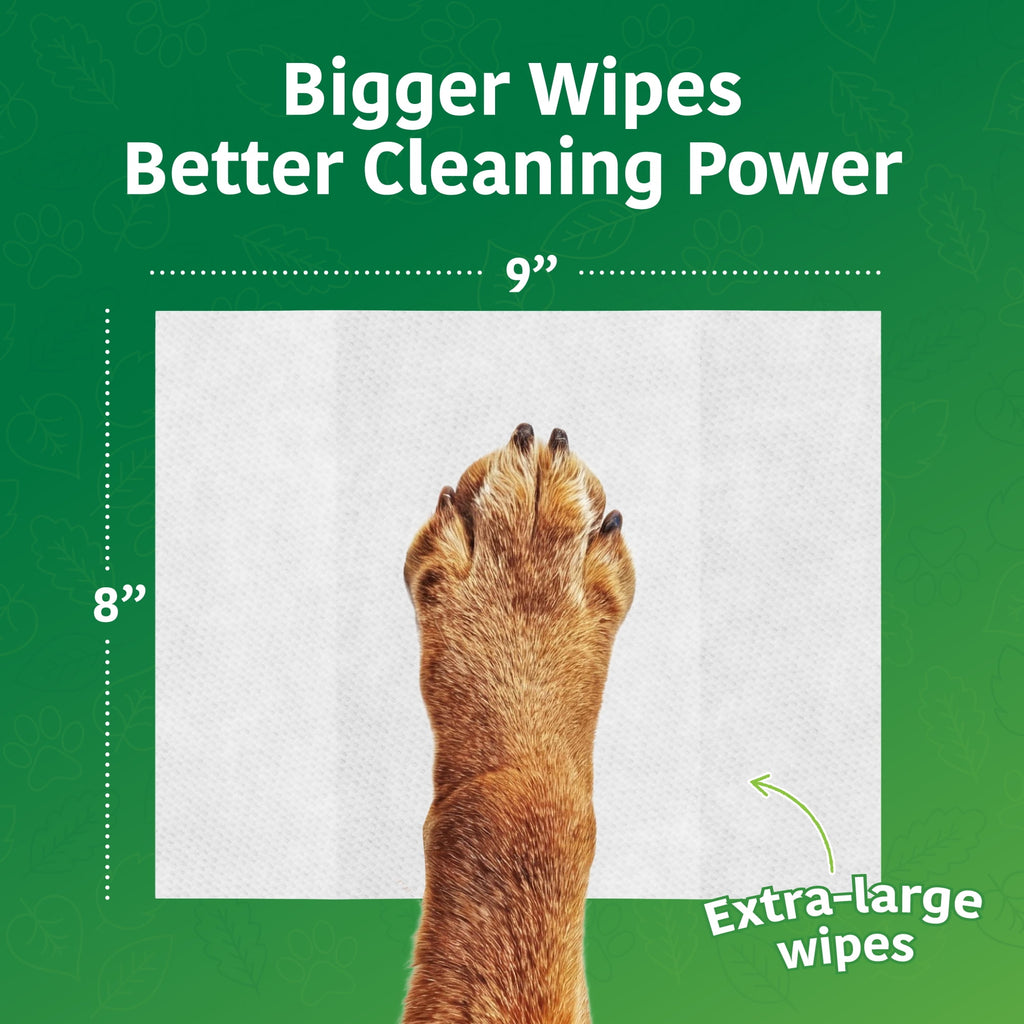 Deodorising pet wipes for dogs and cats