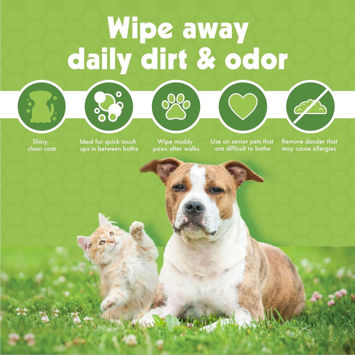Mega Bamboo Pet Wipes - 200 Count for Cats and Dogs