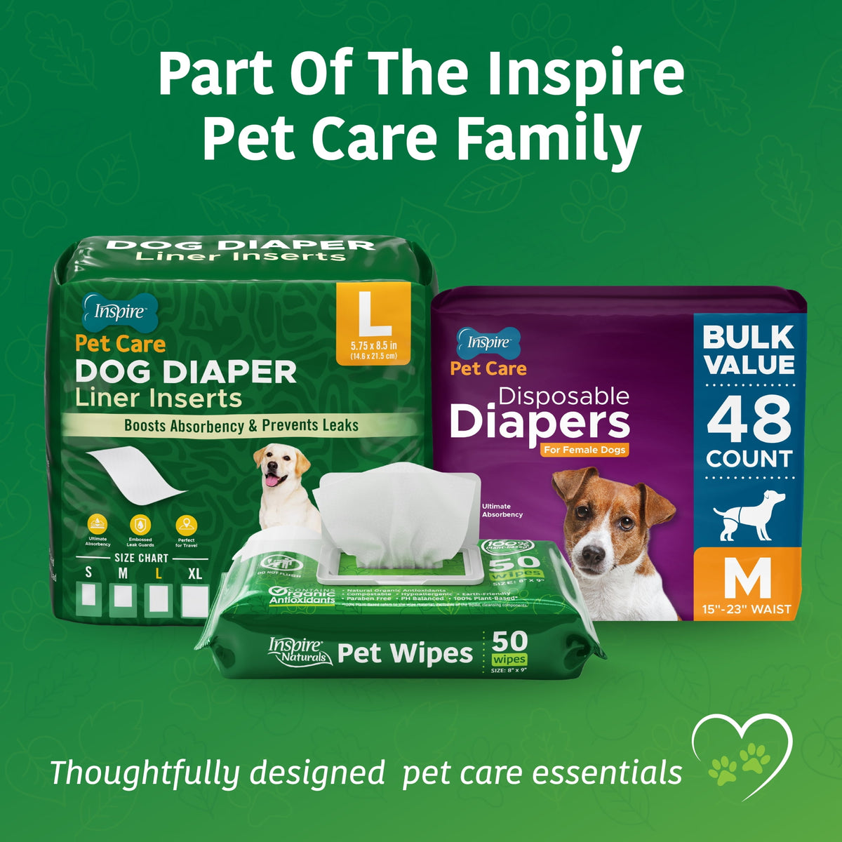 Deodorising pet wipes for dogs and cats